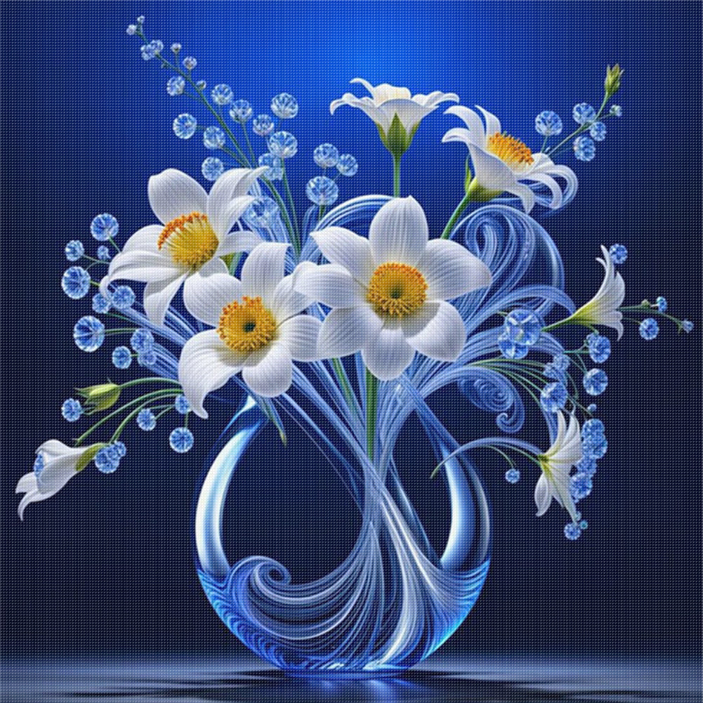 Luminous Vase - 11CT Stamped Cross Stitch 40*40CM