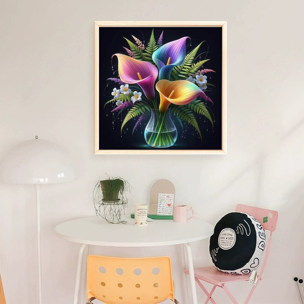 Calla Lily Vase - 11CT Stamped Cross Stitch 40*40CM