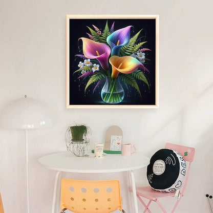 Calla Lily Vase - 11CT Stamped Cross Stitch 40*40CM