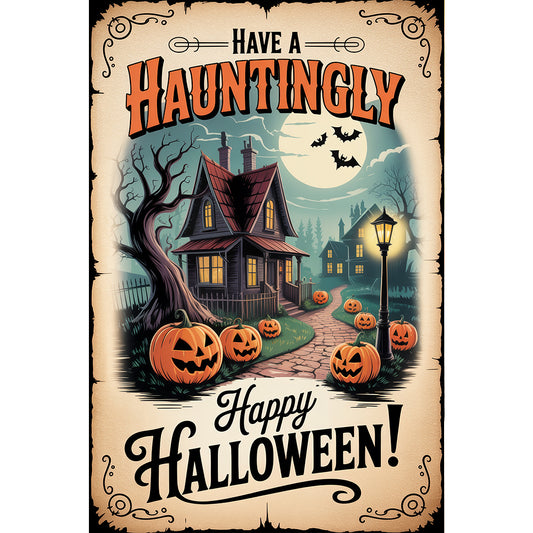 Halloween Castle - Full Round Drill Diamond Painting 30*45CM