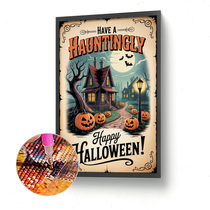Halloween Castle - Full Round Drill Diamond Painting 30*45CM