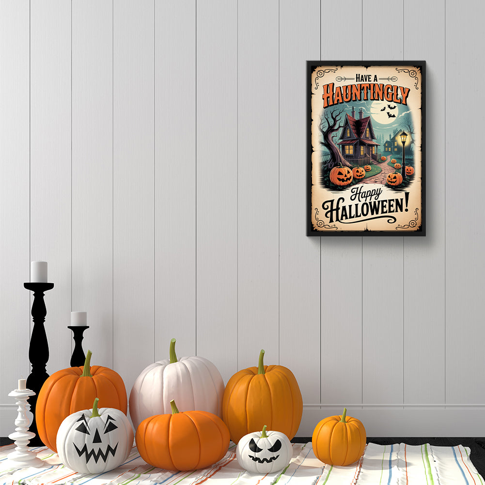 Halloween Castle - Full Round Drill Diamond Painting 30*45CM
