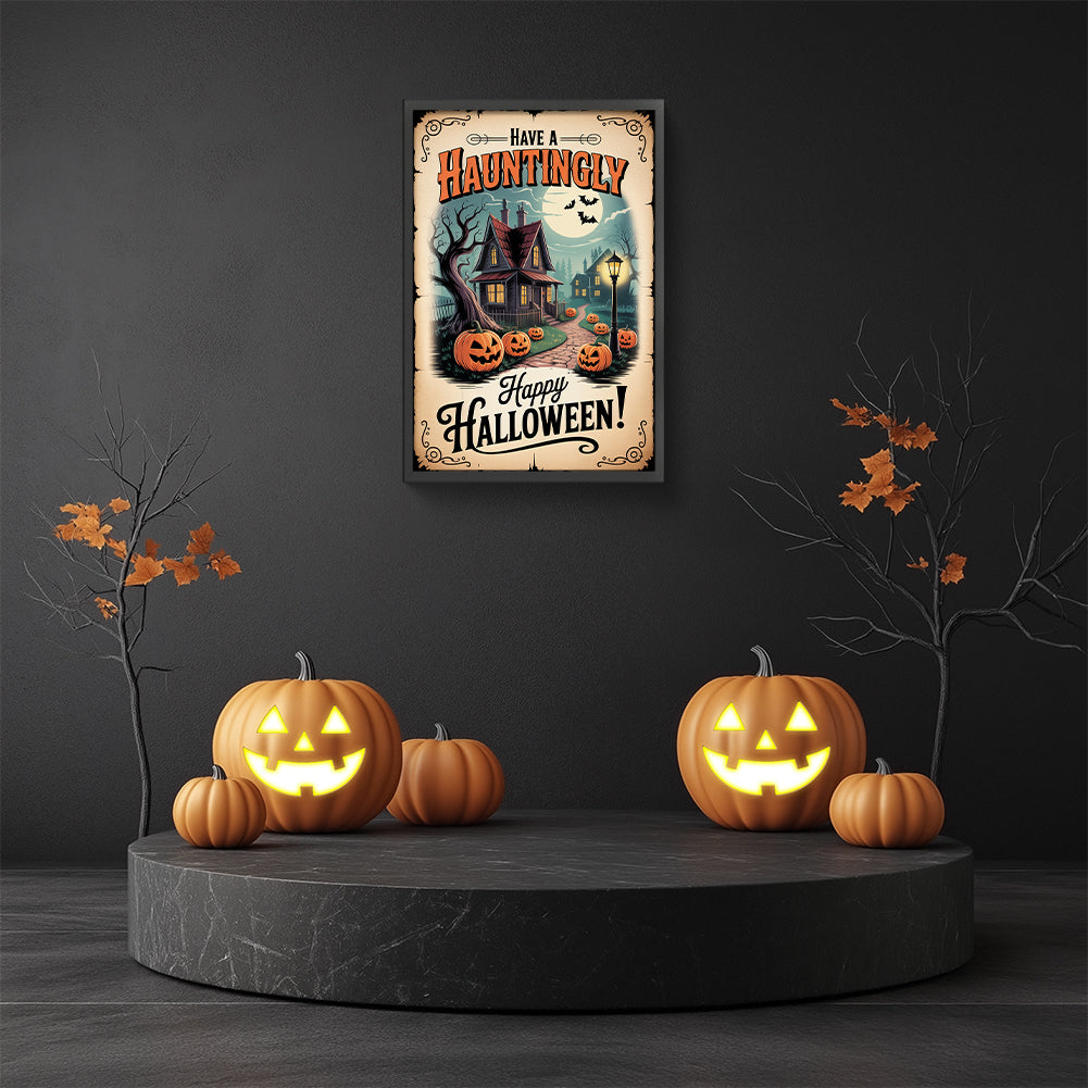Halloween Castle - Full Round Drill Diamond Painting 30*45CM