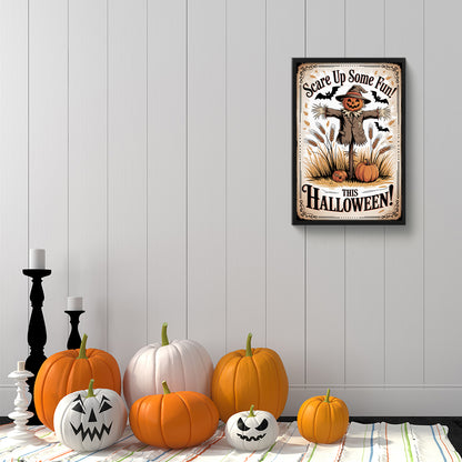 Halloween Scarecrow - Full Round Drill Diamond Painting 30*45CM