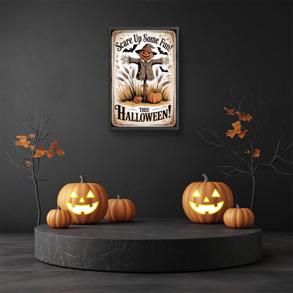 Halloween Scarecrow - Full Round Drill Diamond Painting 30*45CM