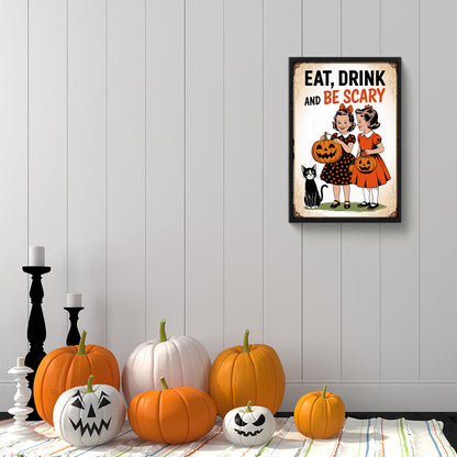 Halloween Children - Full Round Drill Diamond Painting 30*45CM