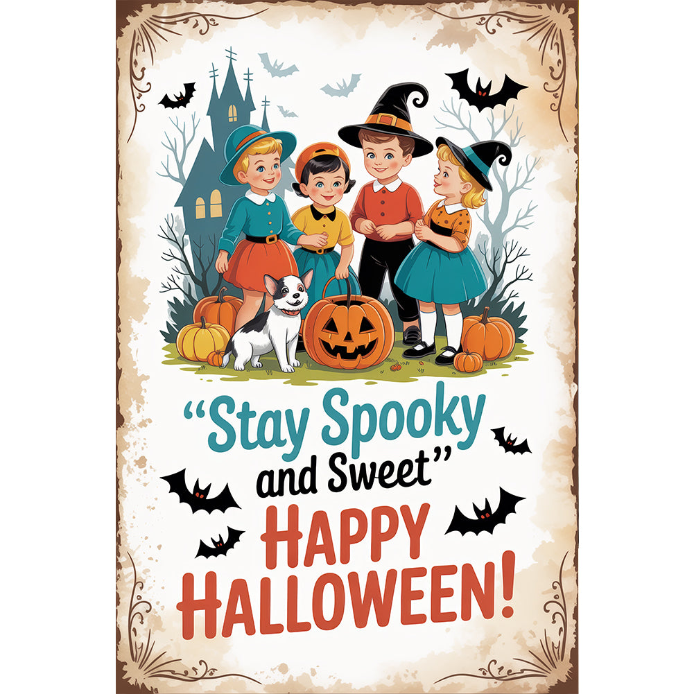 Halloween Atmosphere - Full Round Drill Diamond Painting 30*45CM