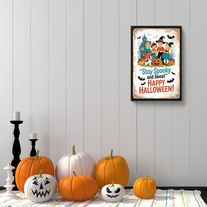 Halloween Atmosphere - Full Round Drill Diamond Painting 30*45CM