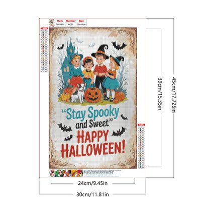 Halloween Atmosphere - Full Round Drill Diamond Painting 30*45CM