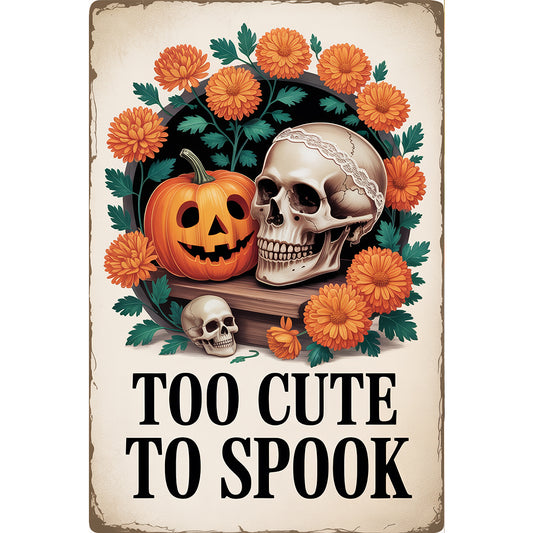 Halloween Pumpkin And Skeleton - Full Round Drill Diamond Painting 30*45CM