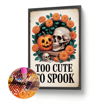 Halloween Pumpkins And Skeletons - Full Round Drill Diamond Painting 30*45CM