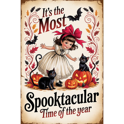 Halloween Girl - Full Round Drill Diamond Painting 30*45CM