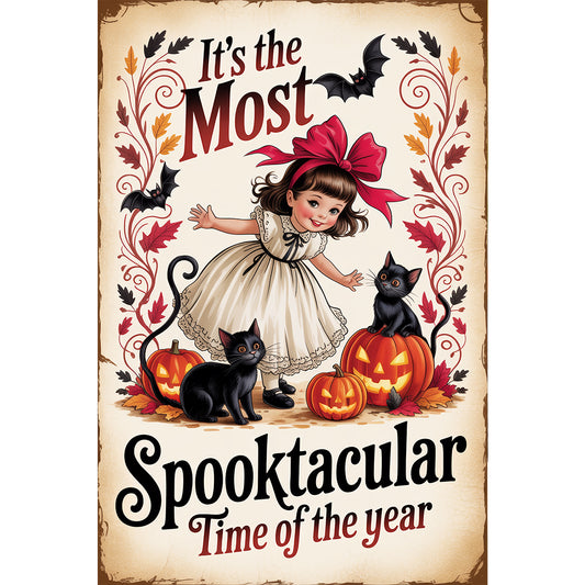 Halloween Little Girl - Full Round Drill Diamond Painting 30*45CM