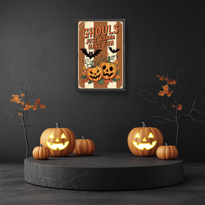 Halloween Pumpkins - Full Round Drill Diamond Painting 30*45CM