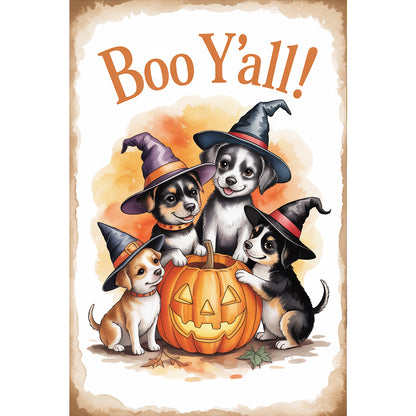 Halloween Dog - Full Round Drill Diamond Painting 30*45CM