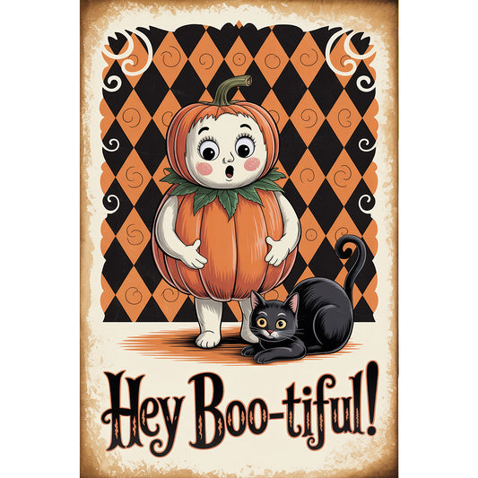 Halloween Pumpkin Elves - Full Round Drill Diamond Painting 30*45CM