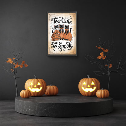 Halloween Cats - Full Round Drill Diamond Painting 30*45CM