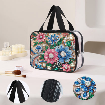 DIY Diamond Art Rhinestone Makeup Bag Crystal Transparent PVC Storage Pack Gift