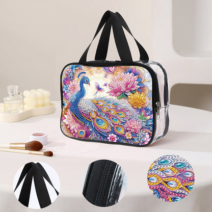 DIY Diamond Art Rhinestone Makeup Bag Crystal Transparent PVC Storage Pack Gift