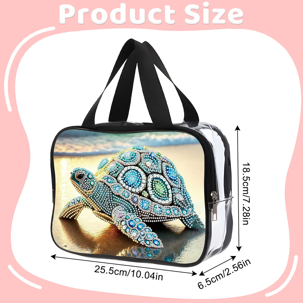 DIY Diamond Art Rhinestone Makeup Bag Crystal Transparent PVC Storage Pack Gift
