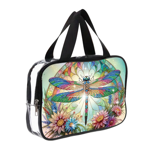 DIY Diamond Art Rhinestone Makeup Bag Crystal Transparent PVC Storage Pack Gift