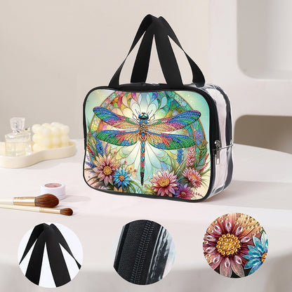 DIY Diamond Art Rhinestone Makeup Bag Crystal Transparent PVC Storage Pack Gift