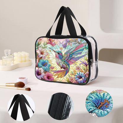 DIY Diamond Art Rhinestone Makeup Bag Crystal Transparent PVC Storage Pack Gift