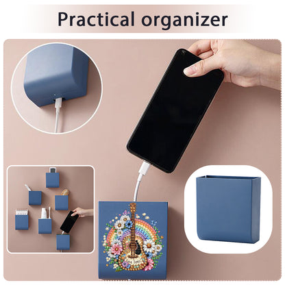 Guitar Rainbow DIY Diamond Painting Kit Wall-Mounted Phone Charging Station