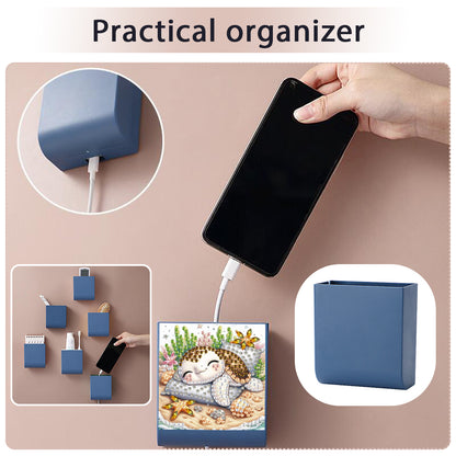 Turtle DIY Diamond Painting Kit Wall-Mounted Phone Charging Station Home Decor