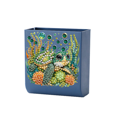 Water Turtle DIY Diamond Painting Kit Wall-Mounted Phone Charging Station Decor