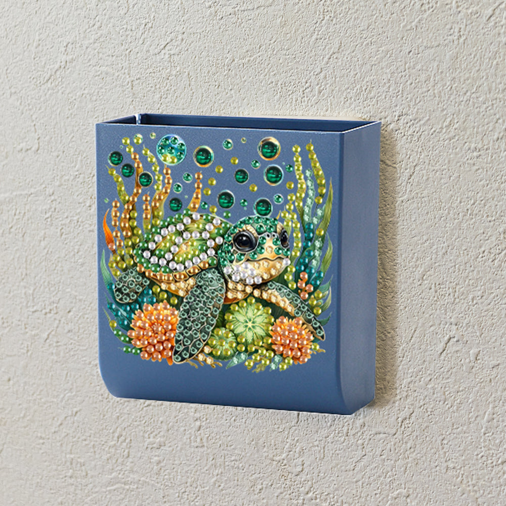 Water Turtle DIY Diamond Painting Kit Wall-Mounted Phone Charging Station Decor