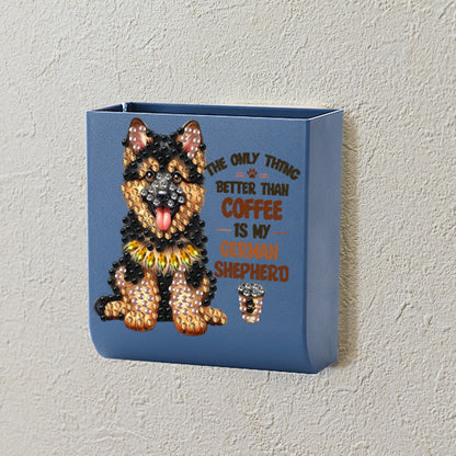 Dog DIY Diamond Painting Kit Wall-Mounted Phone Charging Station Home Decor