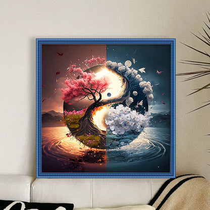 Tai Chi Tree Of Life - 11CT Stamped Cross Stitch 40*40CM
