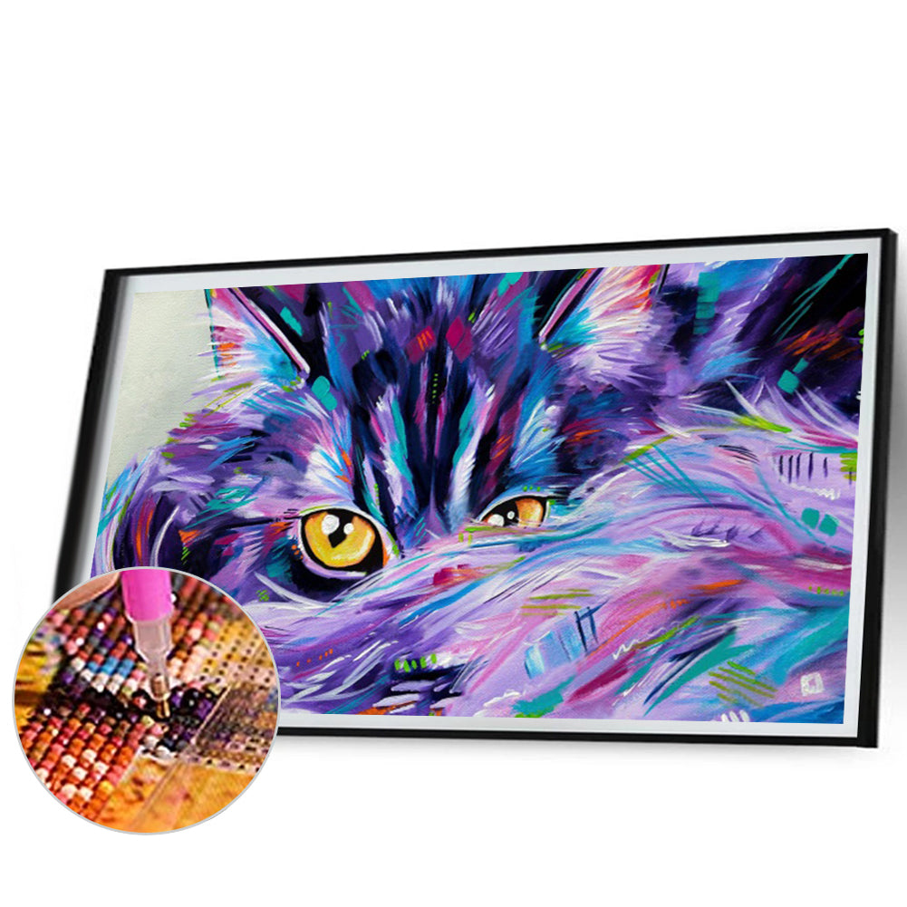 Cat - Full Square Drill Diamond Painting 60*40CM