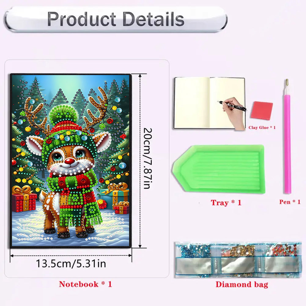 2pcs 50-Page A5 Size Diamond Painting Notebook for Adults Holiday Birthday Gift