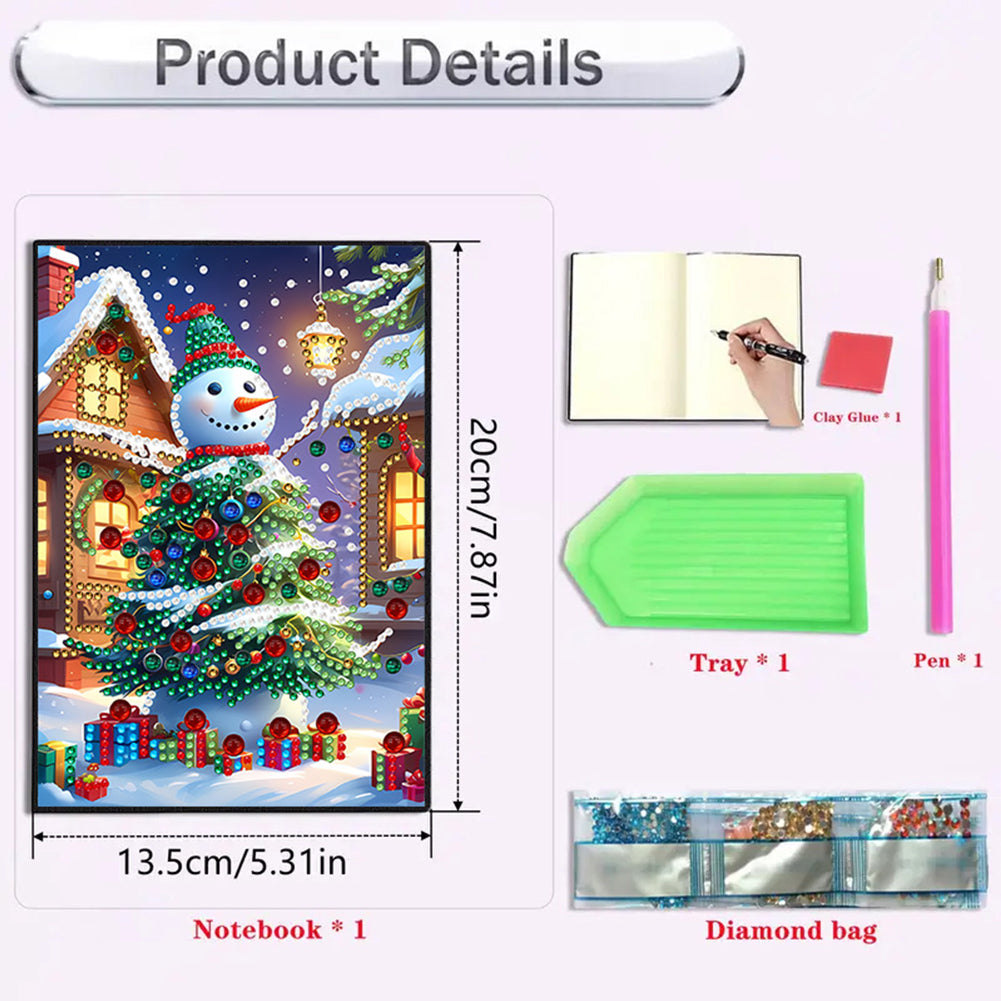 2pcs 50-Page A5 Size Diamond Painting Notebook for Adults Holiday Birthday Gift