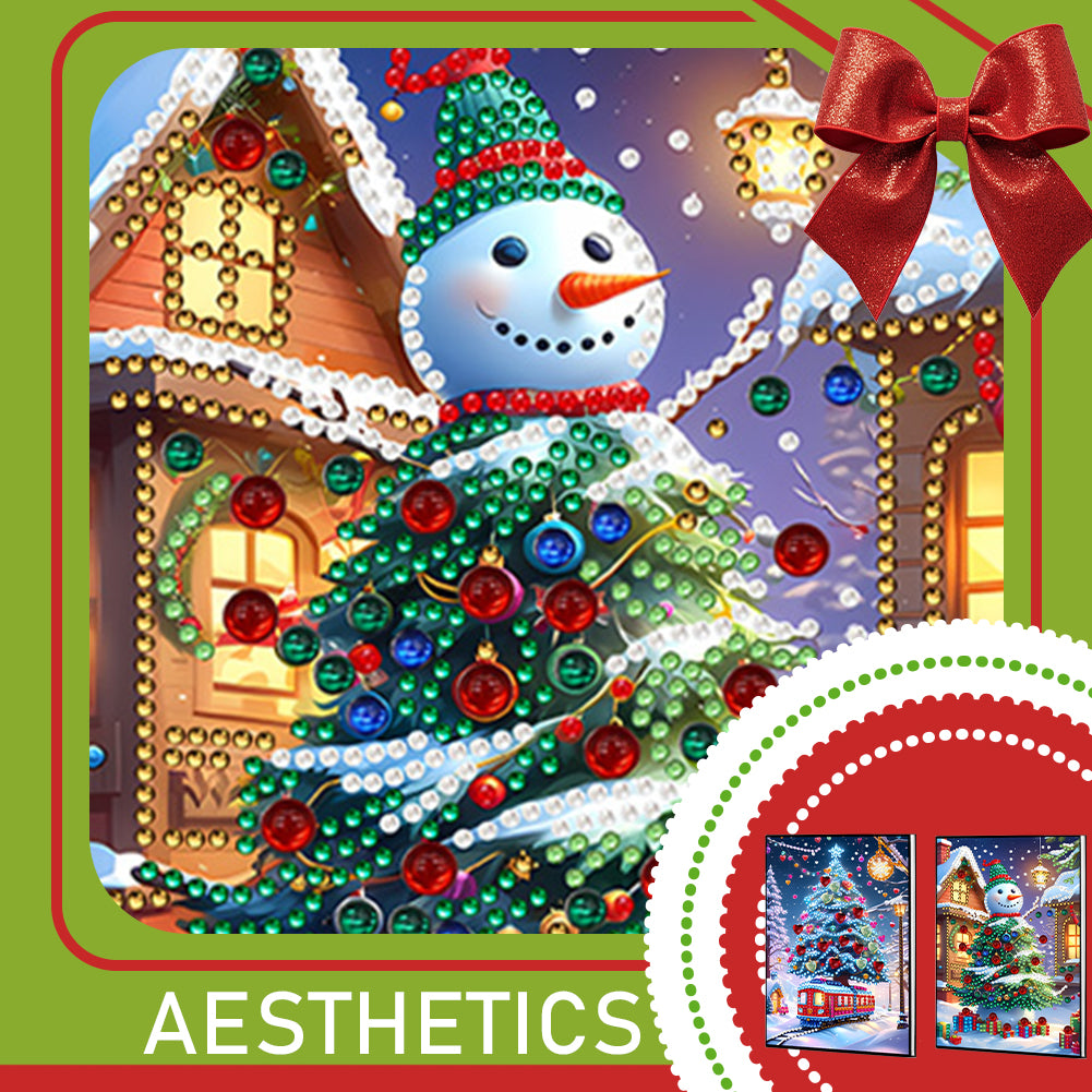 2pcs 50-Page A5 Christmas Tree Diamond Painting Notebook for Adults Holiday Gift