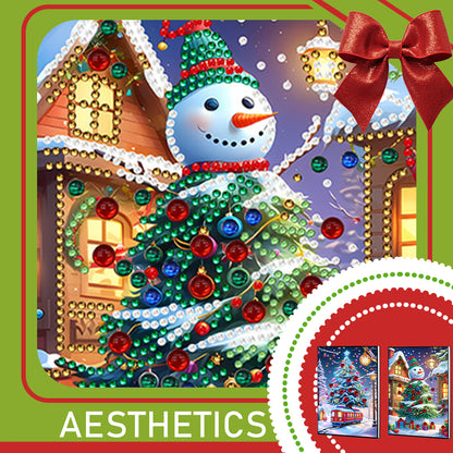 2pcs 50-Page A5 Christmas Tree Diamond Painting Notebook for Adults Holiday Gift