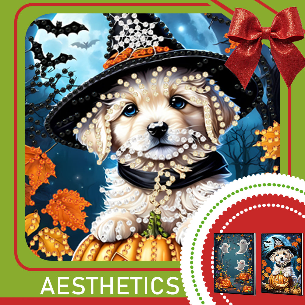 2pcs 50-Page A5 Halloween Diamond Painting Notebook for Adults Holiday Gift