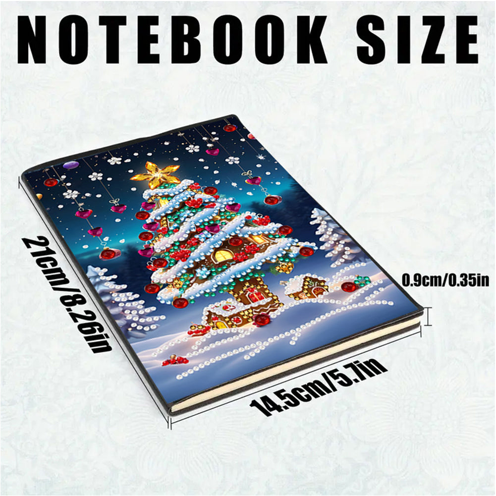 2pcs 50-Page A5 Size Diamond Painting Notebook for Adults Holiday Birthday Gift