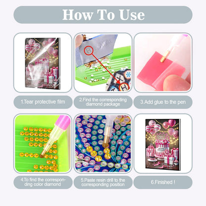 2pcs 50-Page A5 Size Diamond Painting Notebook for Adults Holiday Birthday Gift