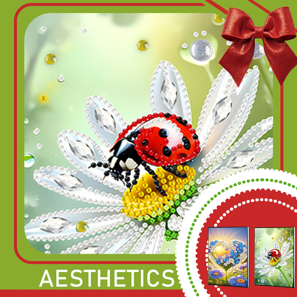 2pcs 50-Page A5 Flowers and Insects Diamond Painting Notebook for Adults Gift