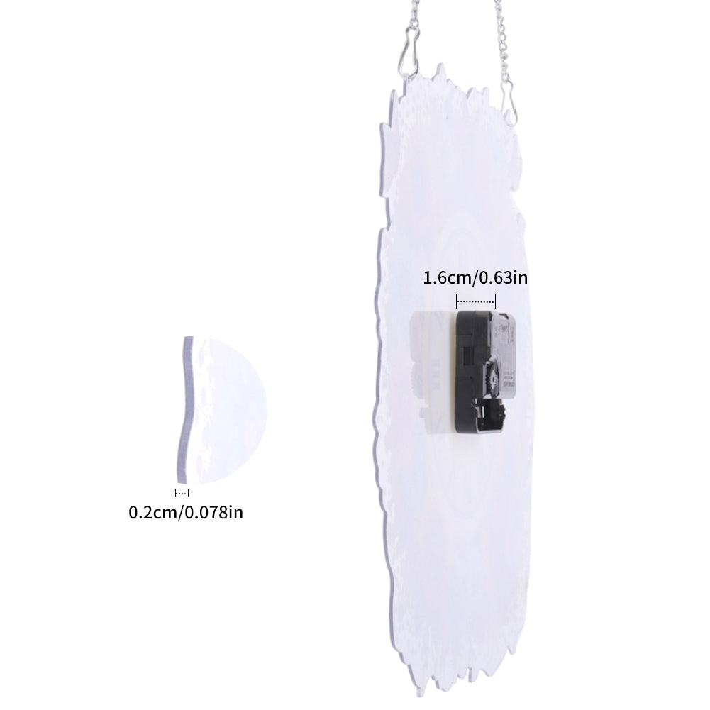 2Pcs Diamond Painting Ornament with Clock Function Hanging Clock Art Craft Decor
