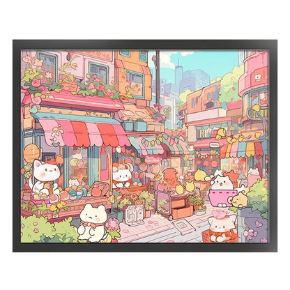 Rabbit Town - 11CT Stamped Cross Stitch 60*50CM