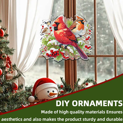 Acrylic 2D Flat DIY Christmas Diamond Art Pendant Wall Decor for Home & Windows