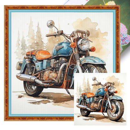 Motorcycle - 11CT Stamped Cross Stitch 40*40CM