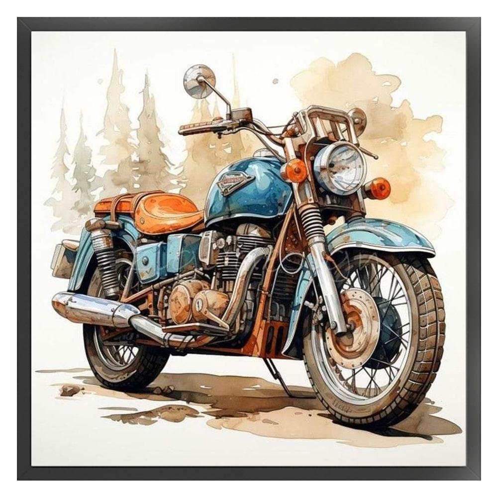 Motorcycle - 11CT Stamped Cross Stitch 40*40CM
