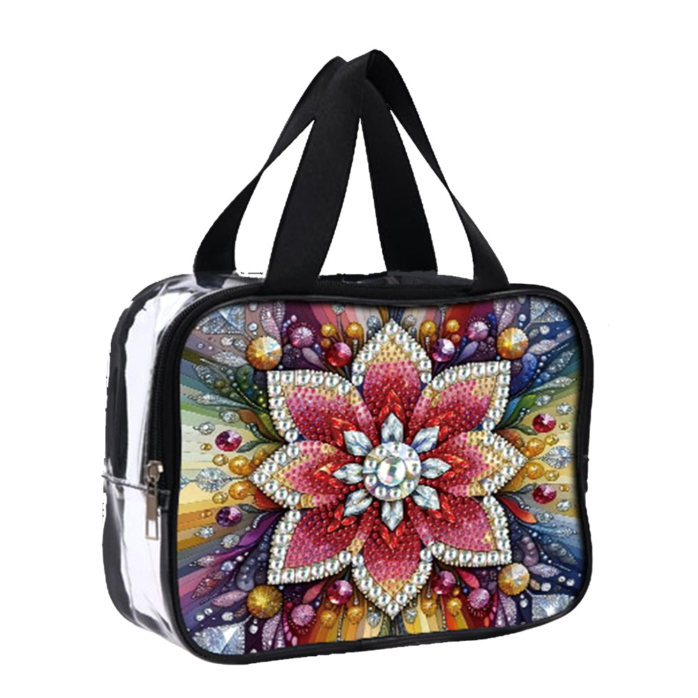 DIY Gemstone Diamond Art Rhinestone Makeup Bag Transparent PVC Storage Pack Gift
