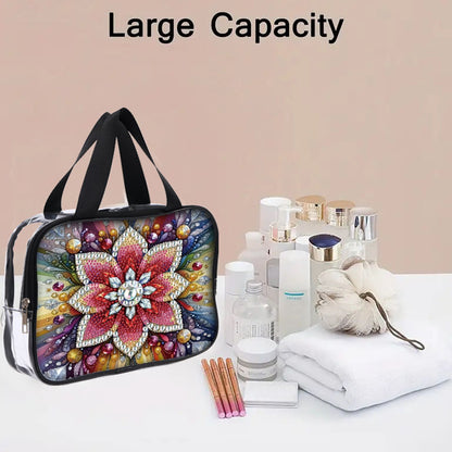 DIY Gemstone Diamond Art Rhinestone Makeup Bag Transparent PVC Storage Pack Gift