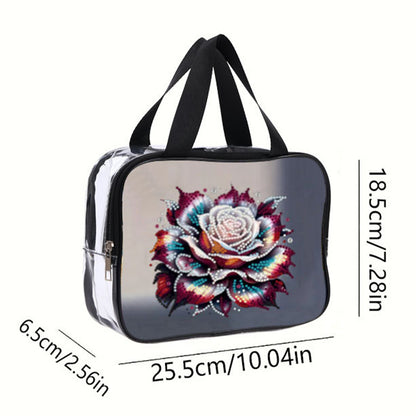 DIY Diamond Art Rhinestone Makeup Bag Crystal Transparent PVC Storage Pack Gift